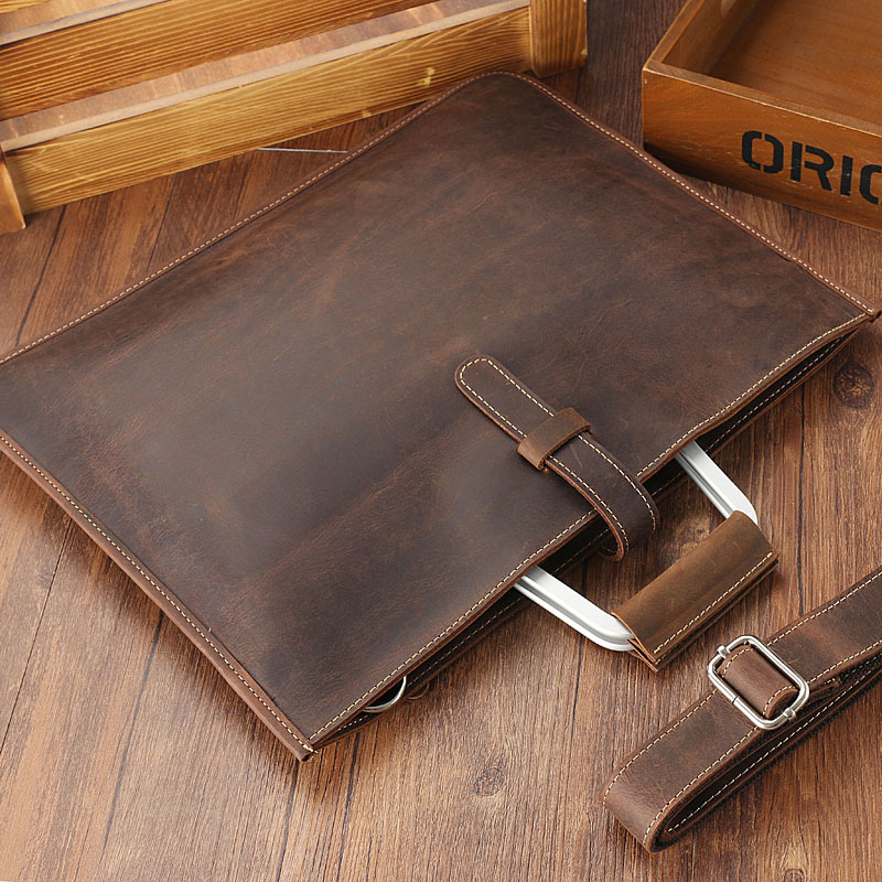Briefcase Leather Slim - حقيبة جلدية للرجال من Top Grain