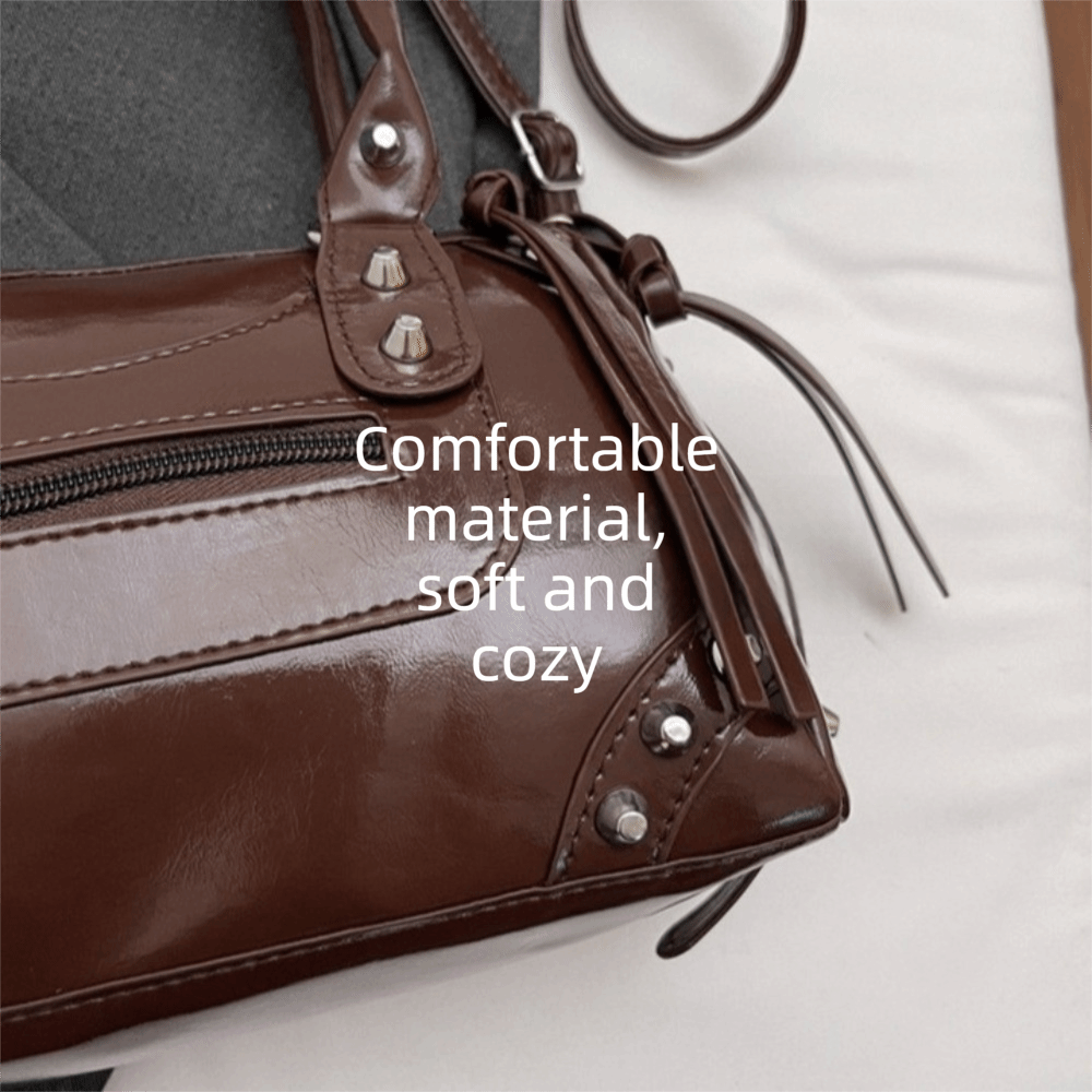 حقيبة يد نسائية عصرية بتصميم و - مراجعة Top Handle Patent Bag وسعره