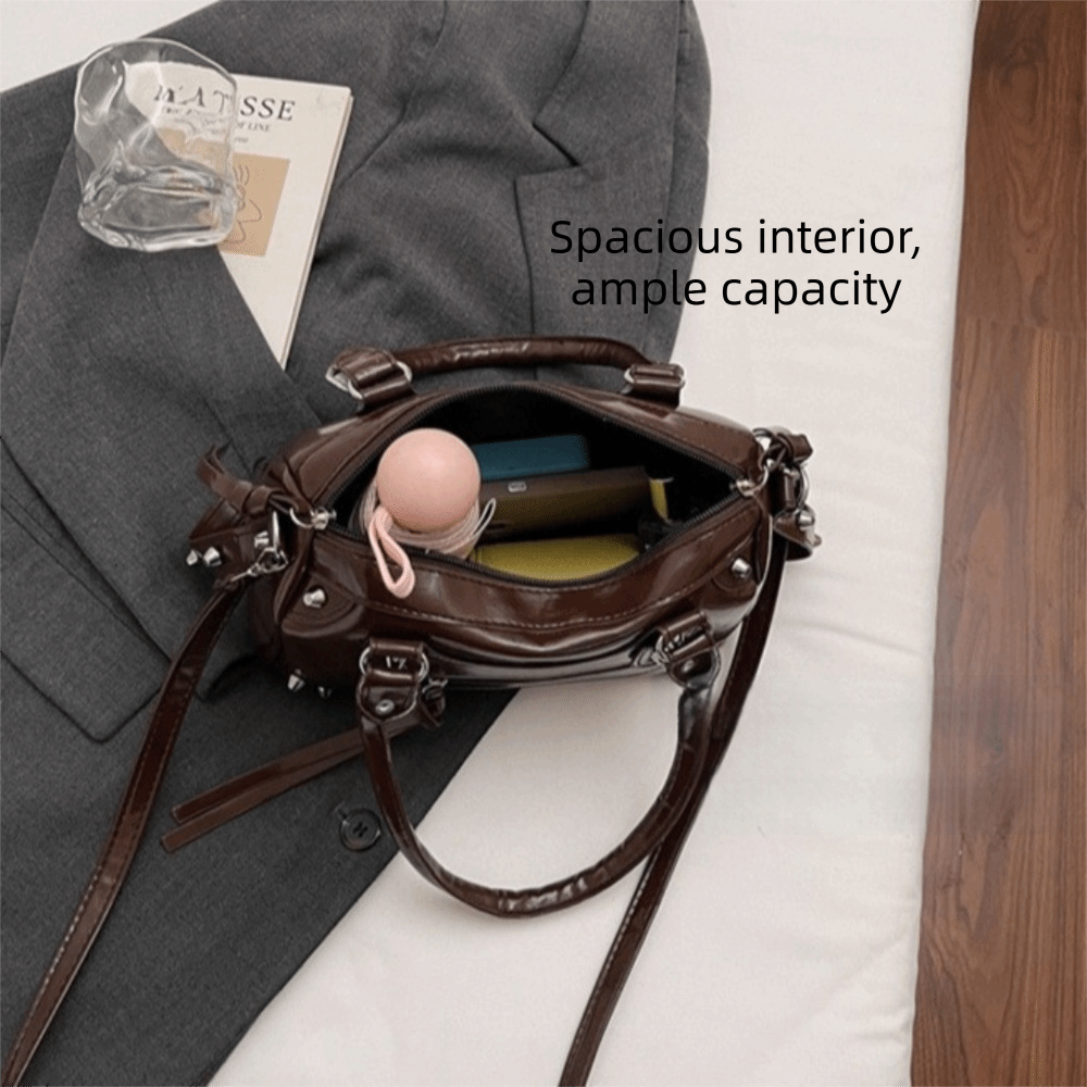 حقيبة نسائية عصرية بتصميم وساد - مراجعة Top Handle Patent Bag وسعره